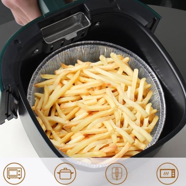 Airfryer- &amp; Ofenliner aus Aluminium mit Antihaft-Beschichtung | BlazeGuard bis 250°C hitzebeständig | Passend für viele Geräte, Einweg