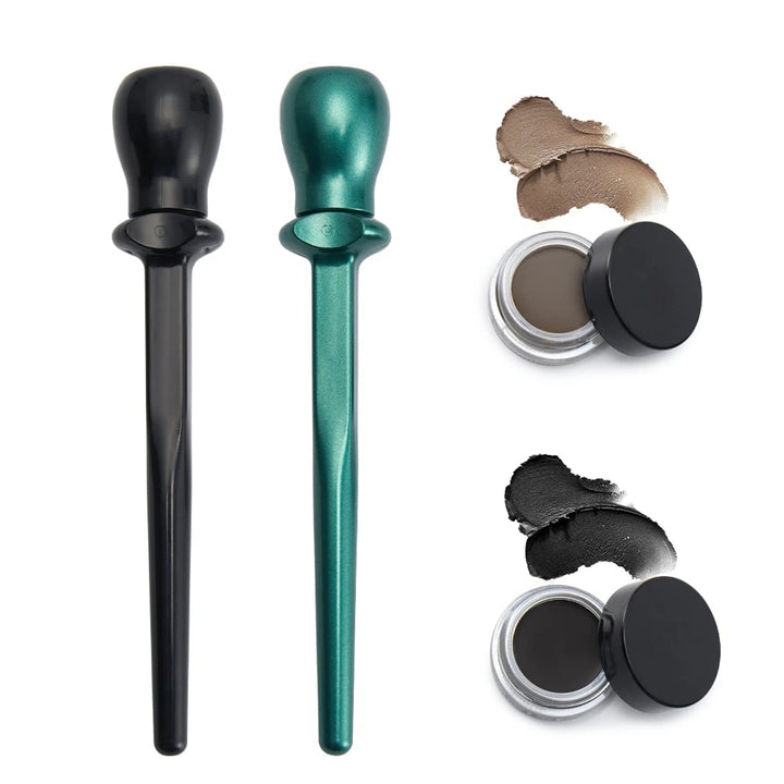 Eyeliner Set mit Creme | Gebogene Präzisionsspitze für saubere Lines | Wasserfest &amp; langanhaltend | Rutschfester Griff