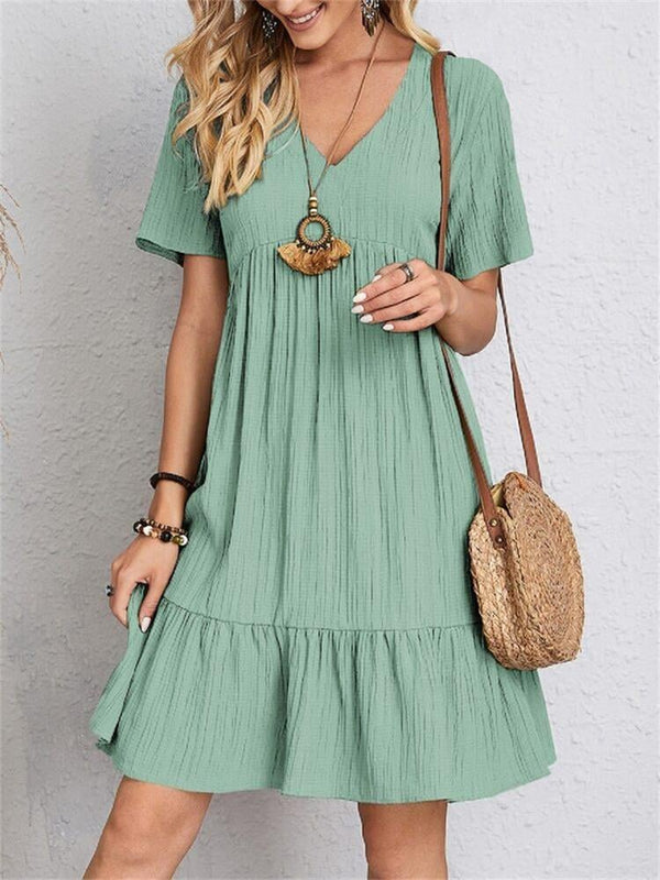 Damen Bluse mit V-Ausschnitt | Elegantes Retro-Top aus leichter, atmungsaktiver Stoffqualität | Lockeres Oberteil für Alltag &amp; Freizeit