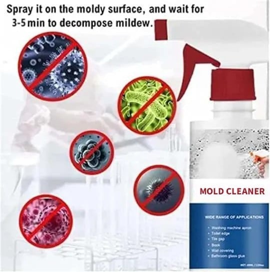 Kraftvoller Anti-Schimmel Reiniger Spray | Entfernt Schimmel &amp; Mehltau effektiv | Aktiver Sauerstoff ohne Chlor | 1+1 Gratis Angebot
