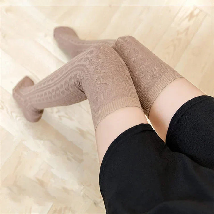 Damen Überknie Socken | Baumwollmix | Warm &amp; Atmungsaktiv | Einheitsgröße | Für Herbst &amp; Winter