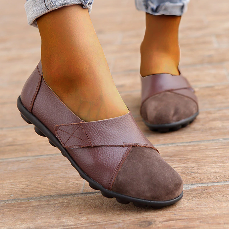 Damen Lederschuhe | Bequeme Echtleder-Freizeitschuhe mit gepolsterter Innensohle