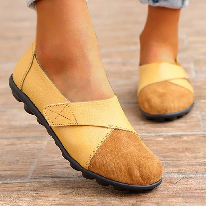 Damen Lederschuhe | Bequeme Echtleder-Freizeitschuhe mit gepolsterter Innensohle