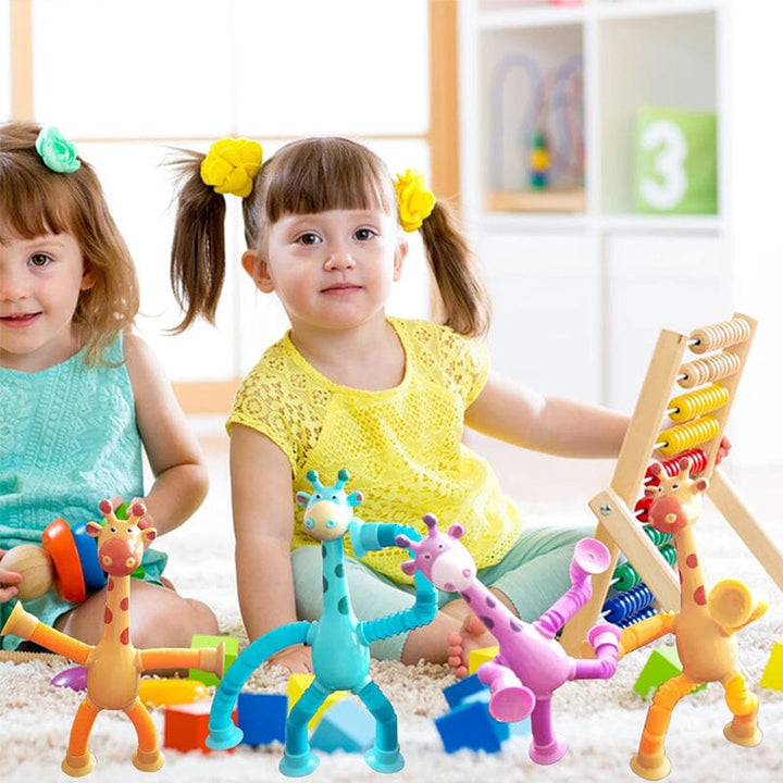 GiraffaStretch – Giocattolo divertente estensibile con ventosa