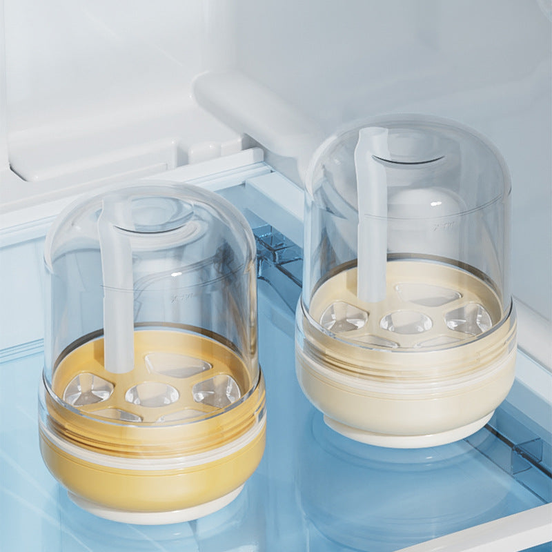 Eiswürfelbecher mit Silikonform &amp; Trinkhalm | 3-in-1 Eiswürfelform, Trinkbecher &amp; To-Go-Becher | Auslaufsicher