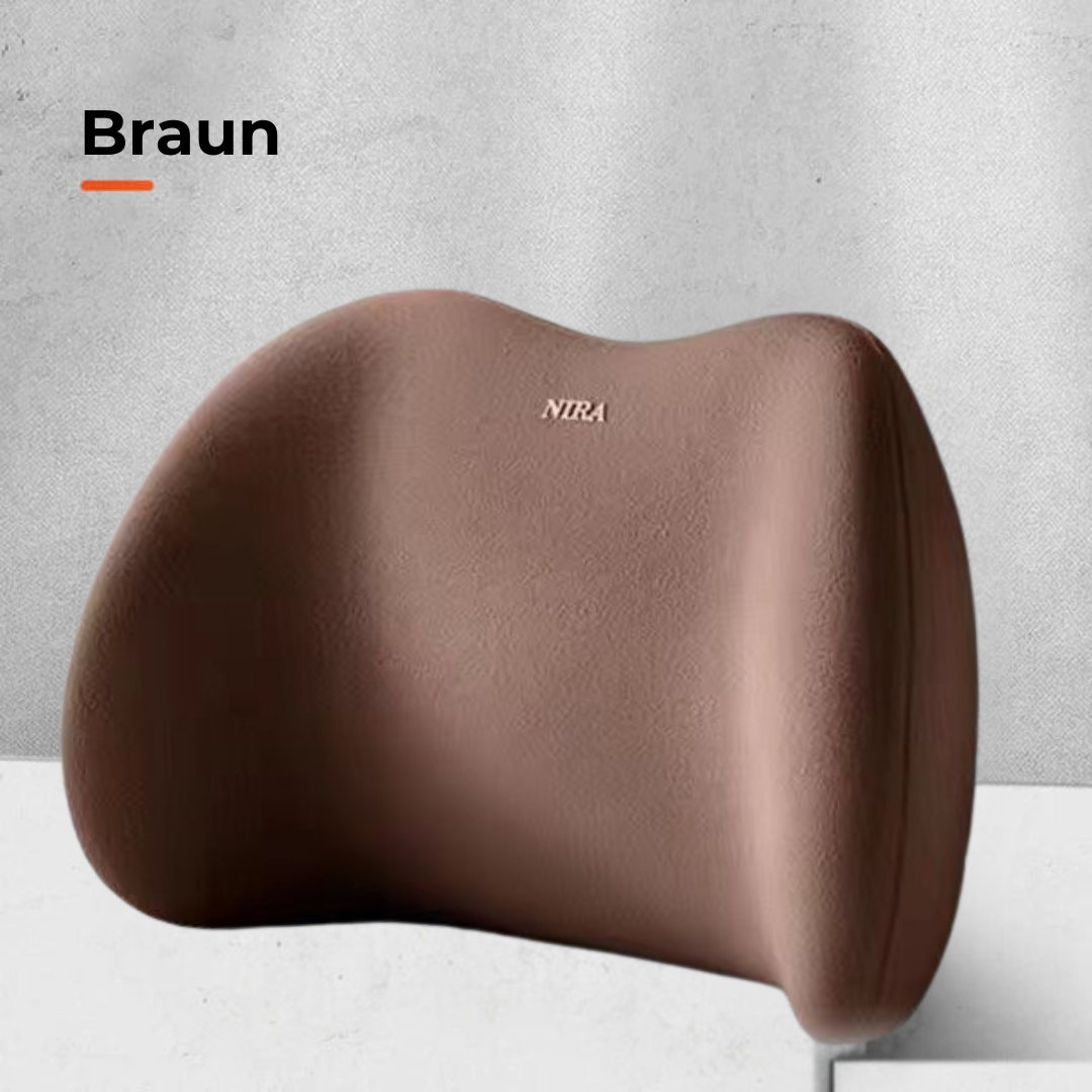 Nacken- &amp; Lendenwirbelkissen fürs Auto | Ergonomische HWS- &amp; Rückenstütze | Memory-Schaum, verstellbar &amp; einfach zu montieren