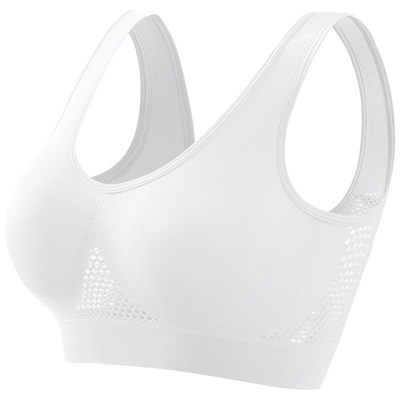 Soutien-gorge de sport sans armatures avec mesh respirant | sans coutures &amp; invisible sous les vêtements | maintien fort &amp; confort | lot de 2