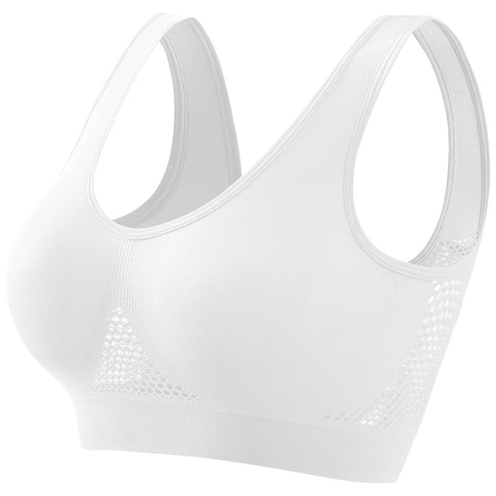 Soutien-gorge de sport sans armatures avec mesh respirant | sans coutures &amp; invisible sous les vêtements | maintien fort &amp; confort | lot de 2