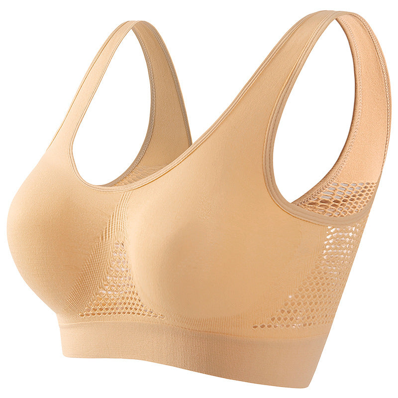 Soutien-gorge de sport sans armatures avec mesh respirant | sans coutures &amp; invisible sous les vêtements | maintien fort &amp; confort | lot de 2