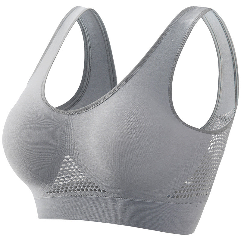 Soutien-gorge de sport sans armatures avec mesh respirant | sans coutures &amp; invisible sous les vêtements | maintien fort &amp; confort | lot de 2