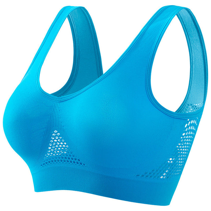 Soutien-gorge de sport sans armatures avec mesh respirant | sans coutures &amp; invisible sous les vêtements | maintien fort &amp; confort | lot de 2