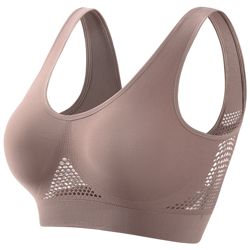 Soutien-gorge de sport sans armatures avec mesh respirant | sans coutures &amp; invisible sous les vêtements | maintien fort &amp; confort | lot de 2