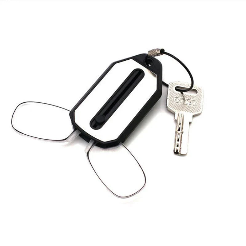 Mini Lesebrille ohne Bügel | Schlüsselanhänger-Etui &amp; ultrakompakt | Unisex | Dioptrien +1,0 bis +3,0 für unterwegs