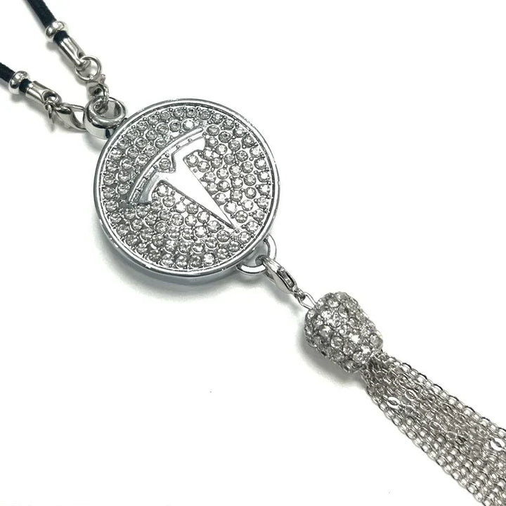 Ciondolo per specchietto retrovisore auto con cristallo | Lega di zinco e strass | Decorazione scintillante con ciondolo profumato, idea regalo
