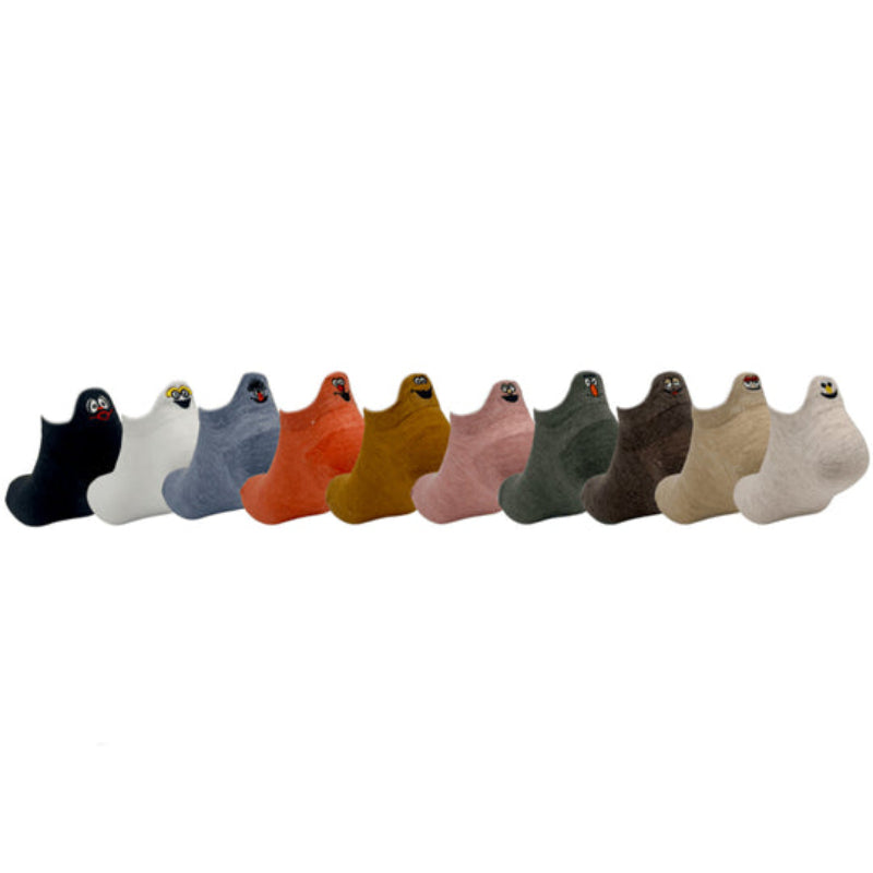 Calzini colorati con smiley | cotone morbido e vestibilità antiscivolo | adatti per vesciche, regolazione dell’umidità | Set da 10