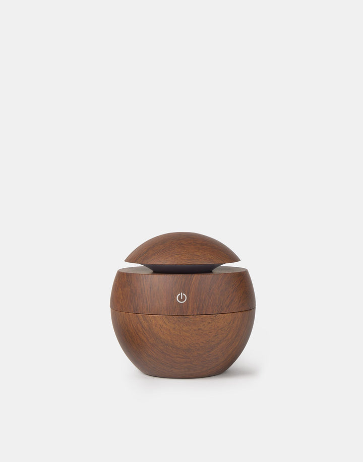 Aroma Diffuser 130 ml | Ultraschall-Duftdiffuser in Holzoptik mit USB-Anschluss und 6 Filtern
