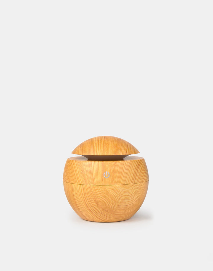 Aroma Diffuser 130 ml | Ultraschall-Duftdiffuser in Holzoptik mit USB-Anschluss und 6 Filtern