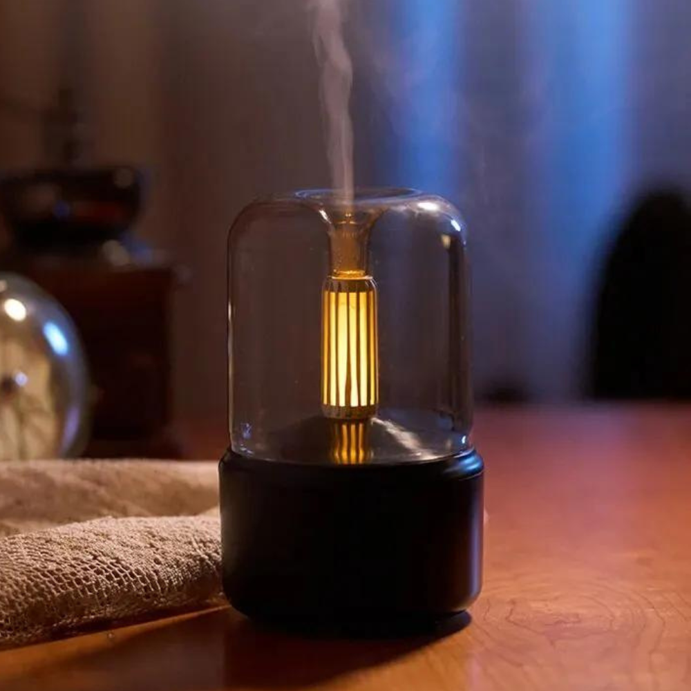 Aroma-Diffuser mit Nachtlicht | 2-in-1 USB-Luftbefeuchter mit 120-ml-Wassertank und automatischer Abschaltung