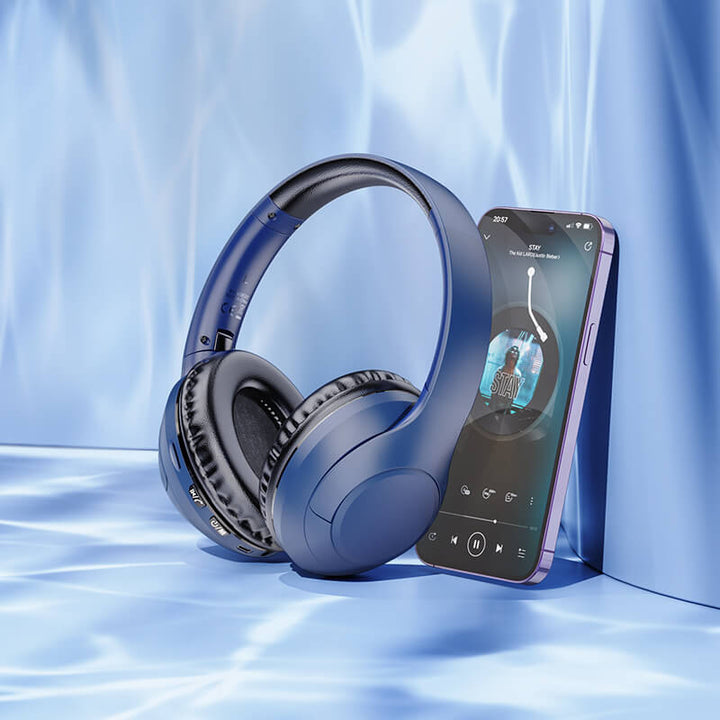 Bluetooth Kopfhörer | On-Ear-Headset mit Bluetooth 5.3, AUX, microSD und bis zu 20 Std. Akkulaufzeit