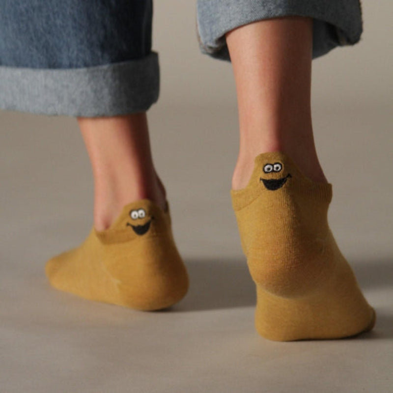 Calzini colorati con smiley | cotone morbido e vestibilità antiscivolo | adatti per vesciche, regolazione dell’umidità | Set da 10