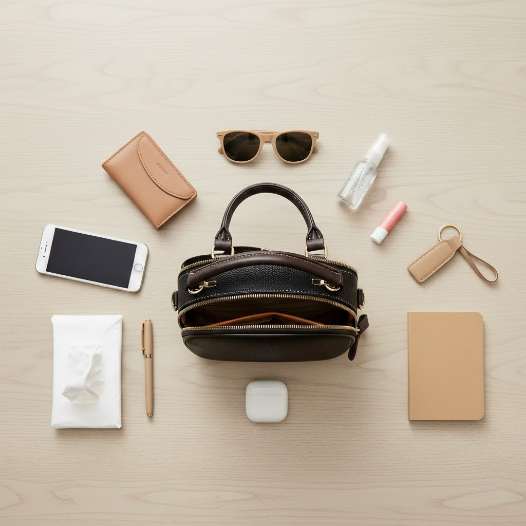 Crossbody/shoulder bag with multiple compartments | Compact &amp; organized with zipper | Adjustable strap | Everyday travel-proof
