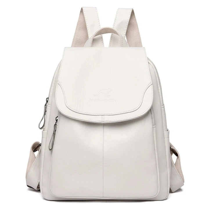 Leder Rucksack | Anti-Diebstahl mit versteckten Reißverschlüssen und 15-Zoll-Laptopfach