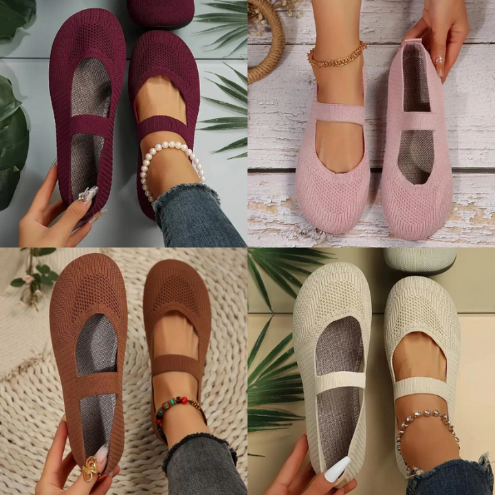Damen Slip-On Schuhe | Leicht &amp; Atmungsaktiv | Flache Sohle