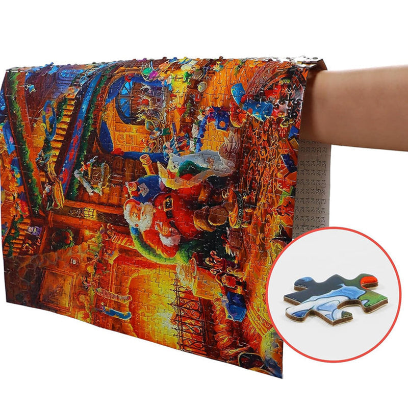 Weihnachts Puzzle Adventskalender mit 1008 Teilen | 24 Tage mit je 42 Puzzleteilen | Wiederverwendbare Boxen und Poster