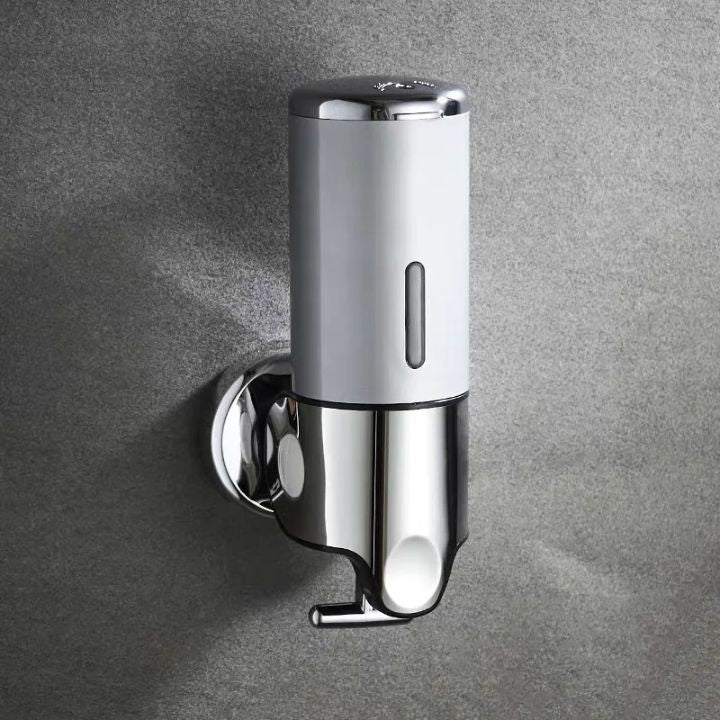 Distributore di sapone da parete | Acciaio inox e ABS | Design moderno | Salvaspazio e ricaricabile