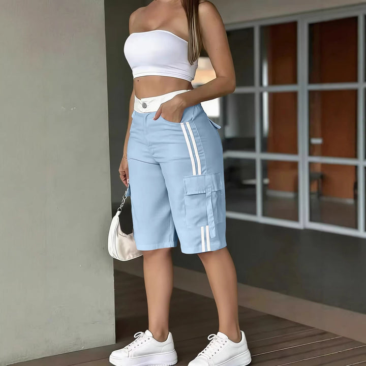 Damen Cropped Hose | High Waist 7/8 Hose mit bequemer Passform für Alltag und Business Casual