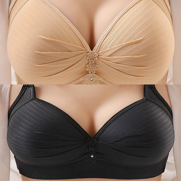 Reggiseno senza ferretto senza cuciture | Traspirante e elastico per uso quotidiano e comfort | Chiusura posteriore regolabile | Offerta 1+1