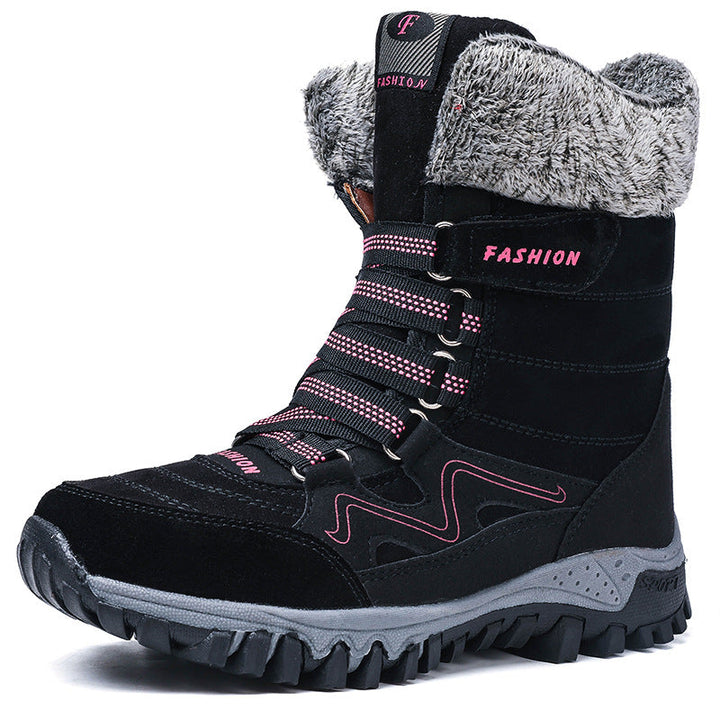 Damen Winterstiefel wasserdicht und gefüttert | Warme Schneestiefel mit rutschfester Sohle und gepolsterter Innensohle für kalte Wintertage