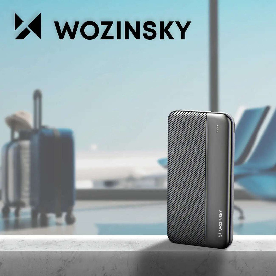 Powerbank 10.000 mAh | Kompaktes Dual-USB-Ladegerät mit USB-C, Micro-USB und LED-Anzeige