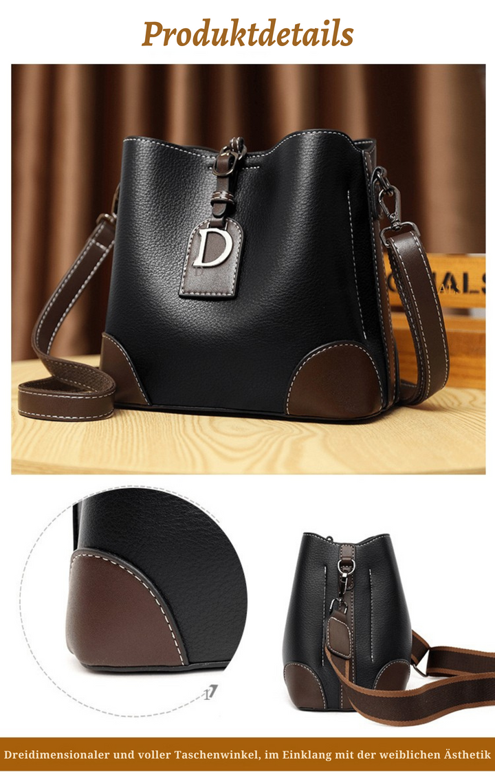 Damen Schultertasche Retro aus PU 21×19×12 cm | Mehrere Fächer &amp; Magnetverschluss | Verstellbare Riemen, viele Farben