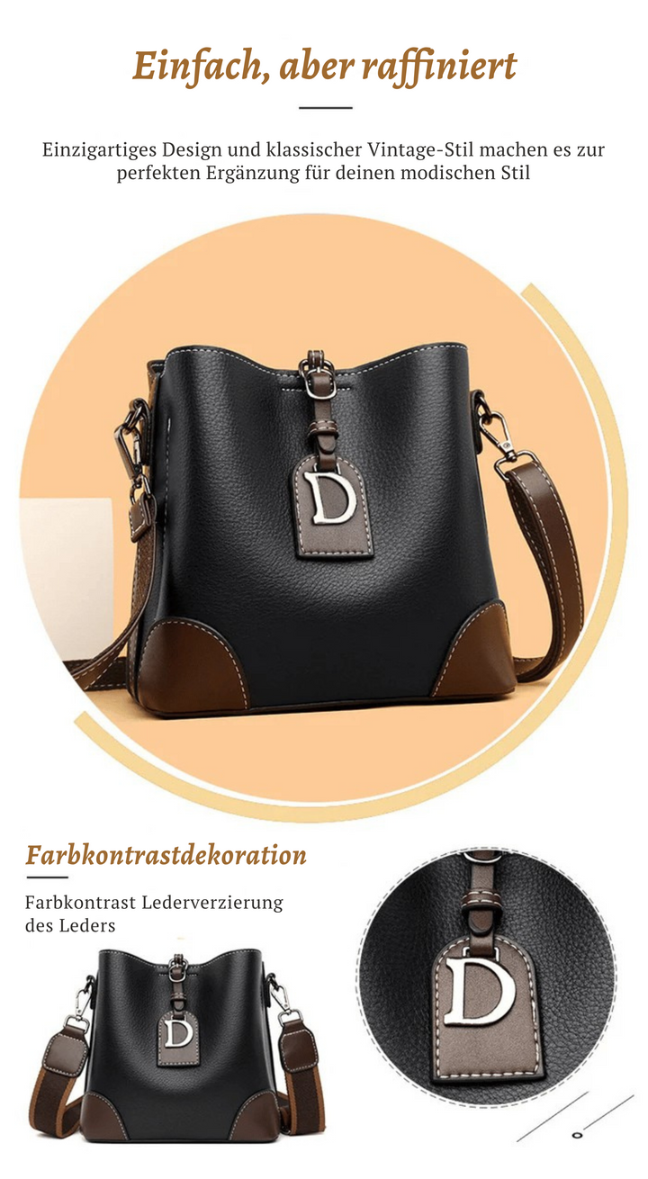 Damen Schultertasche Retro aus PU 21×19×12 cm | Mehrere Fächer &amp; Magnetverschluss | Verstellbare Riemen, viele Farben