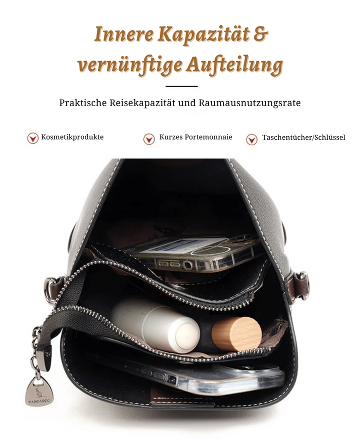Damen Schultertasche Retro aus PU 21×19×12 cm | Mehrere Fächer &amp; Magnetverschluss | Verstellbare Riemen, viele Farben