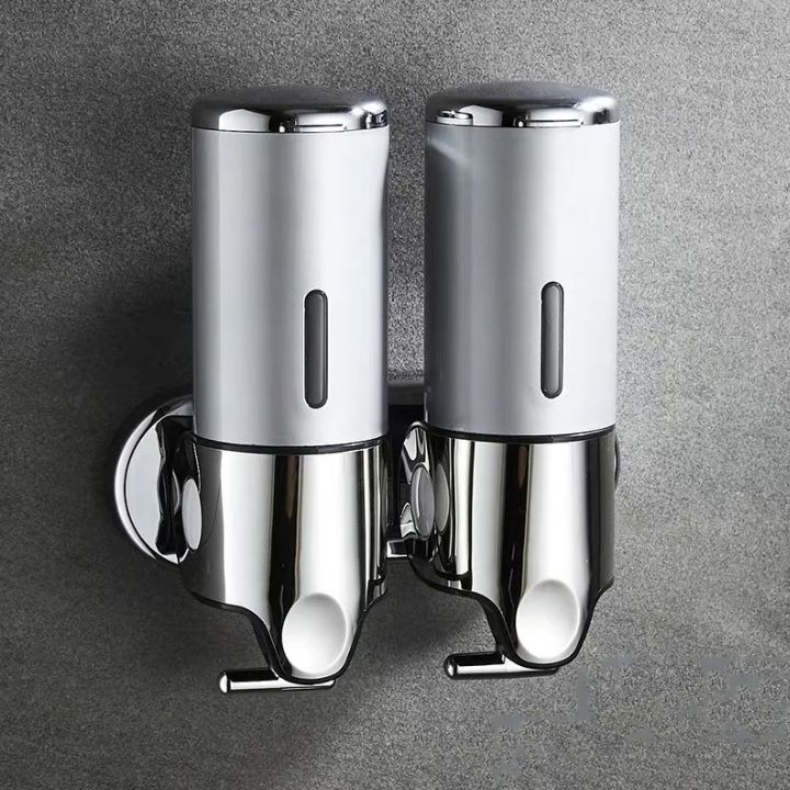 Distributore di sapone da parete | Acciaio inox e ABS | Design moderno | Salvaspazio e ricaricabile