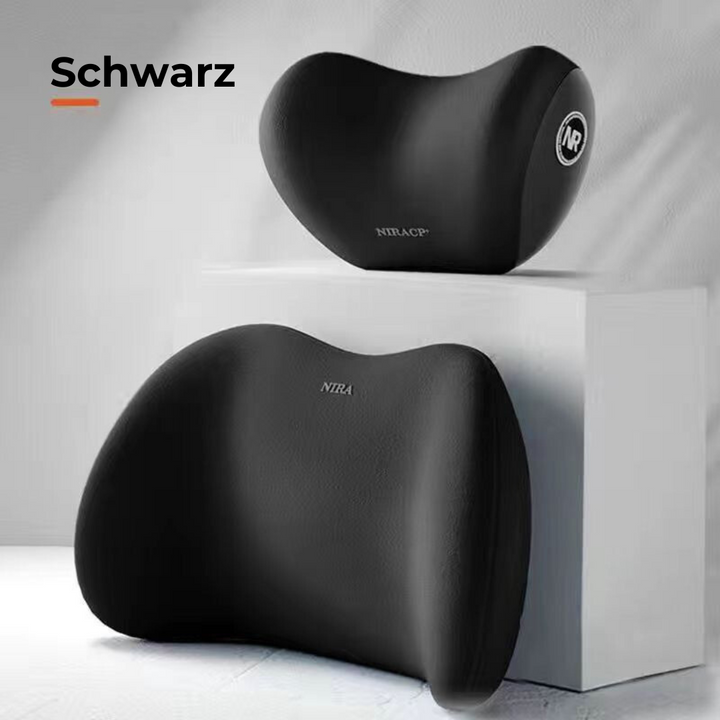 Nacken- &amp; Lendenwirbelkissen fürs Auto | Ergonomische HWS- &amp; Rückenstütze | Memory-Schaum, verstellbar &amp; einfach zu montieren
