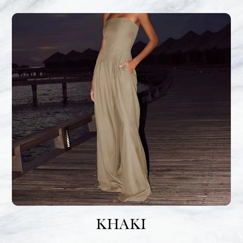 Ärmelloser Jumpsuit mit Taschen