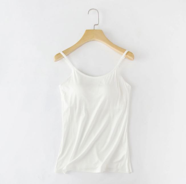 Tanktop mit integriertem BH für Damen | BH Top 2-in-1 mit Halt &amp; Komfort | Verstellbare Träger | BH-Komfort Shirt