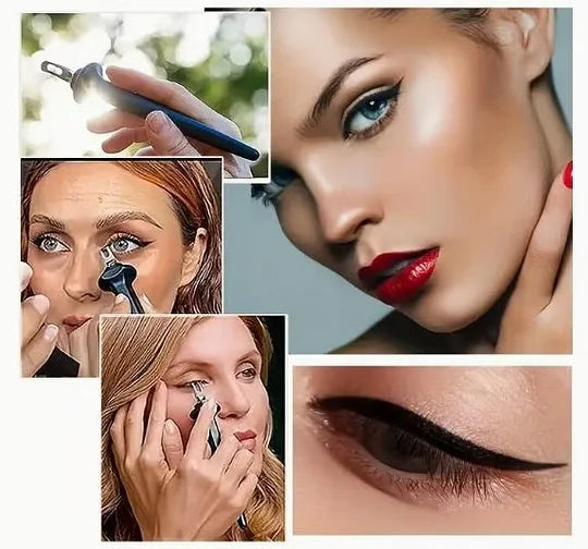 Eyeliner Set mit Creme | Gebogene Präzisionsspitze für saubere Lines | Wasserfest &amp; langanhaltend | Rutschfester Griff
