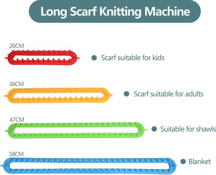 Breiloom without needles | Portable knitting frame tool for quick scarves &amp; hats | Easy for beginners | Compact for DIY crafting