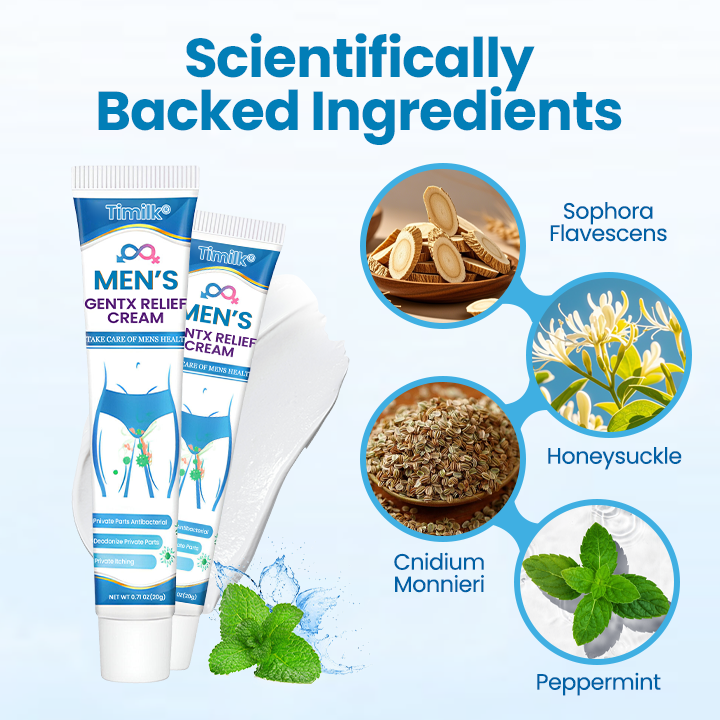 Crème de soin intime pour hommes | Apaise la peau irritée et hydrate | Effet fraîcheur rafraîchissant | Avec extraits de plantes