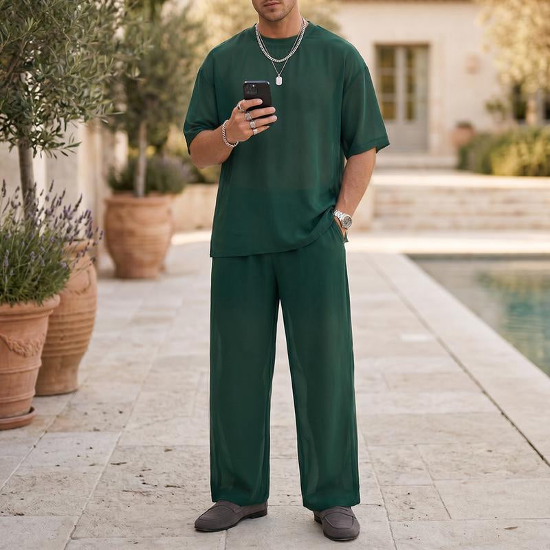 Damen Zweiteiler mit Oversize-Shirt | Freizeit-Set mit weiter Hose | Bequemes Lounge-Set für Alltag, Reisen &amp; Freizeit