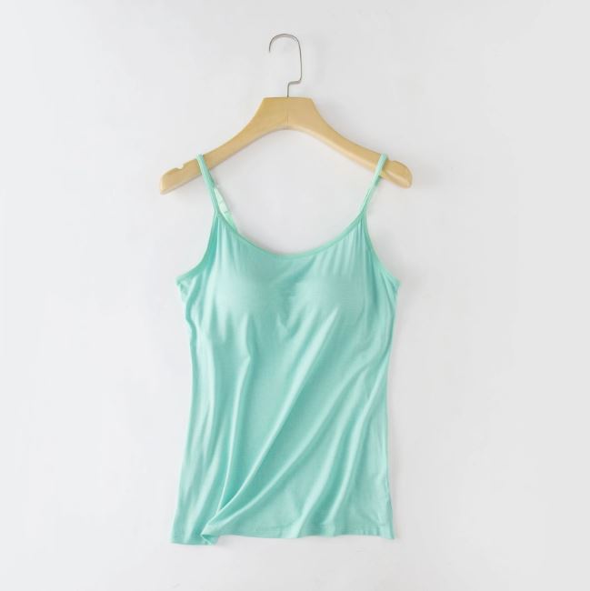 Tanktop mit integriertem BH für Damen | BH Top 2-in-1 mit Halt &amp; Komfort | Verstellbare Träger | BH-Komfort Shirt