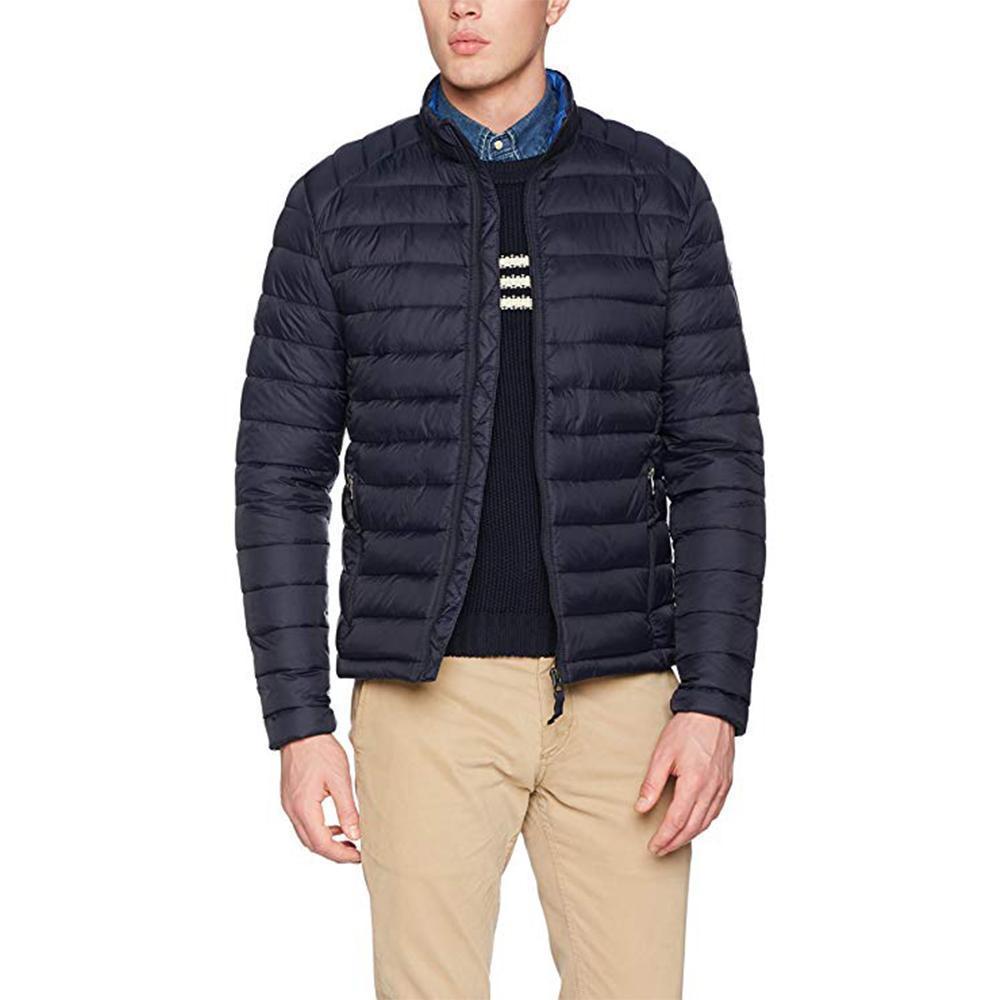 Herren Daunenjacke | Winter Steppjacke mit Stehkragen und leichter Wattierung