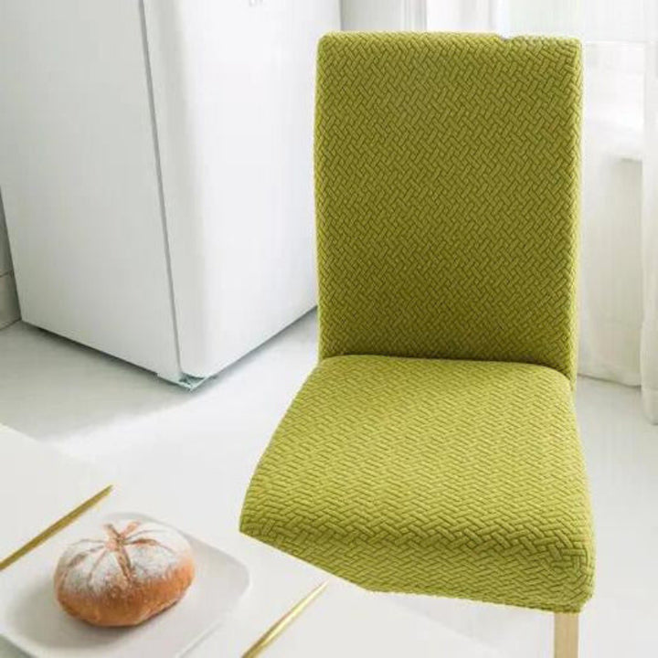 Jacquard-Stretch-Stuhlhussen im 2er-, 4er- oder 6er-Set | Für Rückenlehnen 45–60 cm | Fleckenresistent &amp; knitterarm | Perfekter Sitz ohne Verrutschen