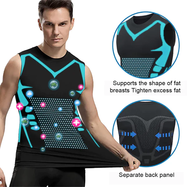 Kompressionsweste Herren | Formend für Brust &amp; Bauch, nahtlos und atmungsaktiv unter Kleidung
