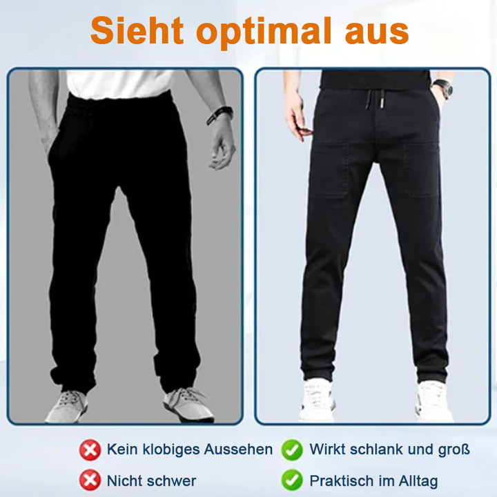 Herren Cargo-Hose mit 6 Taschen | Hochelastisch, wasserabweisend &amp; schnelltrocknend | Knitterarm, formstabil | S–4XL