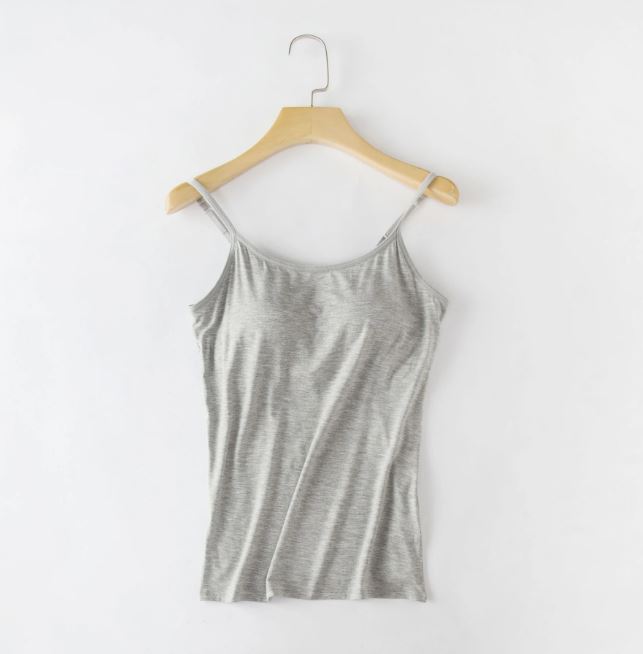 Tanktop mit integriertem BH für Damen | BH Top 2-in-1 mit Halt &amp; Komfort | Verstellbare Träger | BH-Komfort Shirt